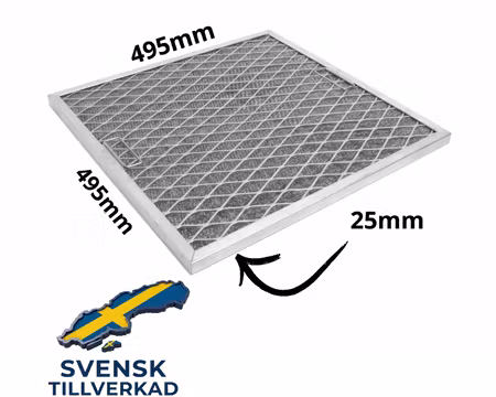 Fettfilter 495x495x25mm Aluminium, BESTRO