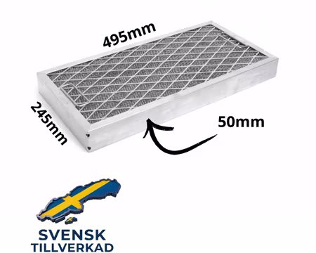 Fettfilter 495x245x50mm Aluminium, BESTRO