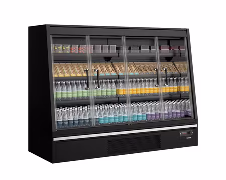 Multideck Kyl Galaxy+ GPL20FGD Black För Stormarknader, 1955x740x1500mm 1195 Liter, TEFCOLD