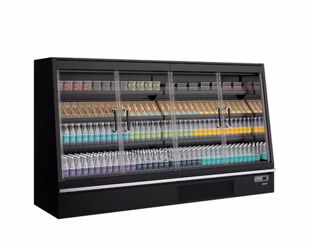 Multideck Kyl Galaxy+ GPL26FGD Black För Stormarknader, 2580x740x1500mm 1594 Liter, TEFCOLD