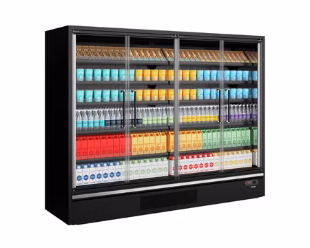 Multideck Kyl Galaxy+ GP26FGD Maxi Black För Stormarknader, 2580x880x2005mm 3465 Liter, TEFCOLD