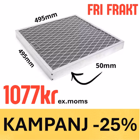 Fettfilter 495x495x50mm Aluminium, BESTRO