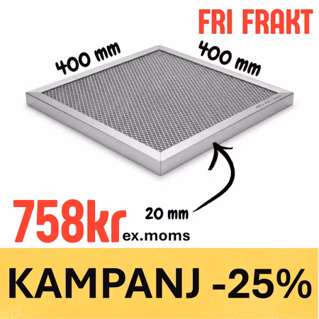 Fettfilter 400x400x20mm Aluminium Utan Handtag, BESTRO