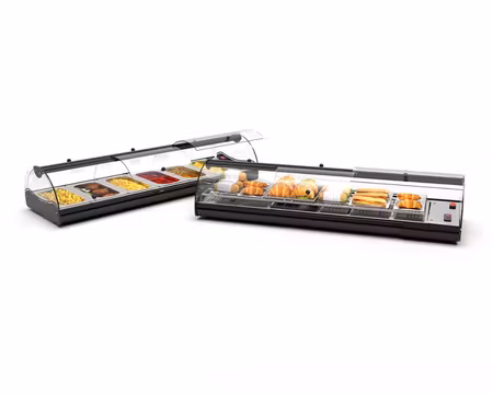 Värmevitrin Self-Service SHS6L , Värmeplatta För 6st GN1/3, 1190x395x245mm, SAYL