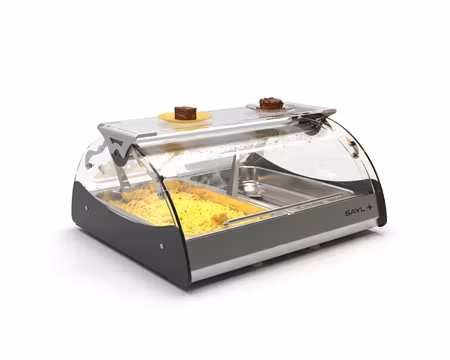 Värmevitrin Self-Service Maxiself CMX2E, Vattenbad Med 2st GN1/1-65mm, 690x650x320mm, SAYL