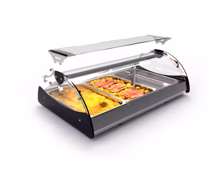 Värmevitrin Self-Service Maxiself CMX3E, Vattenbad Med 3st GN1/1-65mm, 1020x650x320mm, SAYL