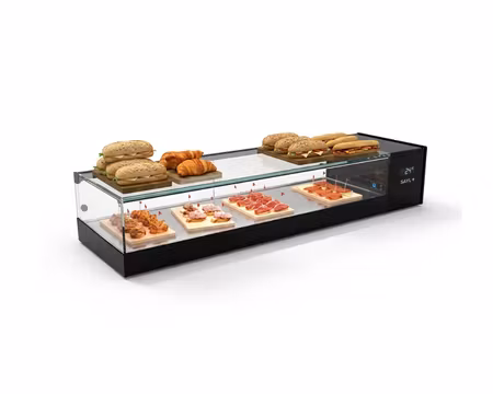 Kylvitrin Logic Tapas VTLG6P, 1320x380x225mm Kylplatta För 6st GN1/3, SAYL