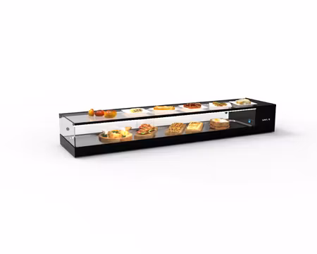 Kylvitrin Logic Tapas VTLG8P, 1680x380x225mm Kylplatta För 8st GN1/3, SAYL