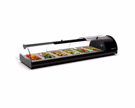 Kylvitrin Self-Service S6N, 1320x395x245mm Inkl 6st GN1/3-40mm, SAYL