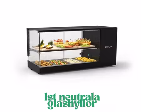 Kylvitrin Logic Tapas Triple VTLG24-1, 970x380x460mm Inkl 4st GN1/3-40mm Bleck, SAYL