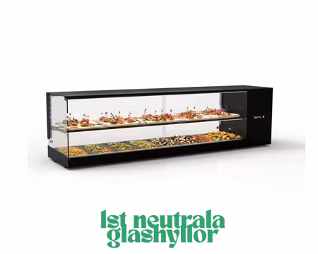 Kylvitrin Logic Tapas Triple VTLG28-1, 1680x380x460mm Inkl 8st GN1/3-40mm Bleck, SAYL
