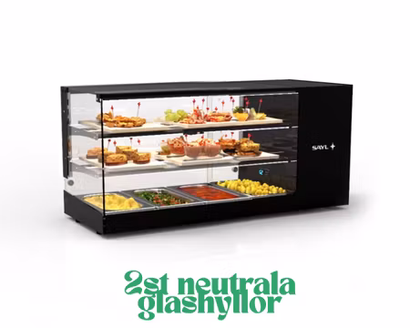 Kylvitrin Logic Tapas Triple VTLG24-2, 970x380x460mm Inkl 4st GN1/3-40mm Bleck, SAYL