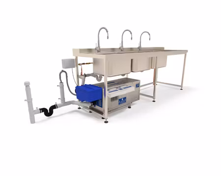 Fettavskiljare GS2000-PF Underbänk, Automatisk Självrengörande, Behållarvolym: 6 liter, GREASE SHIELD