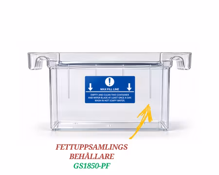 Fettuppsamlingsbehållare Med Lock Till Fettavskiljare GS1850-PF, GREASE SHIELD