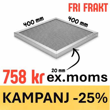 Fettfilter 400x400x20mm Aluminium Utan Handtag, BESTRO