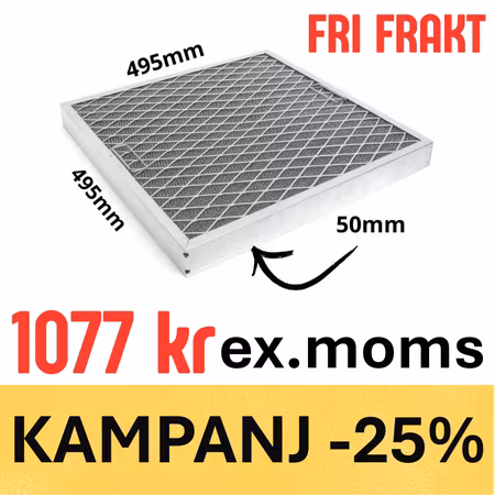 Fettfilter 495x495x50mm Aluminium, BESTRO