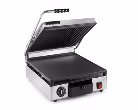 Klämgrill Enkel 16001 Räfflad Lagg/Slät Bord,Grillyta 290x250mm 1,7 kW, MILAN TOAST