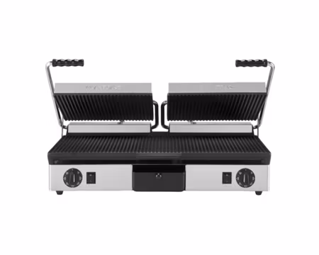 Klämgrill Enkel 16050 Räfflad Lagg/Räfflad Bord, Grillyta 610x250mm 3,5 kW, MILAN TOAST