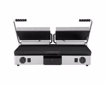 Klämgrill Enkel 16052 Räfflad Lagg/Slät Bord, Grillyta 610x250mm 3,5 kW, MILAN TOAST