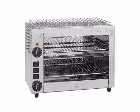 Brödrost/Salamander Keep Warm 14052, 2 Grillgaller, 6 Smörgåstänger/Varmhållningsfunktion 430x230x350mm 2,75 kW, MILAN TOAST