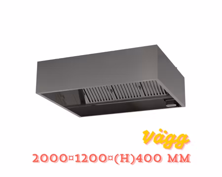Ventilationskåpa VKS 2000 Väggmonterad, 2000x1200x400mm, COOLPART