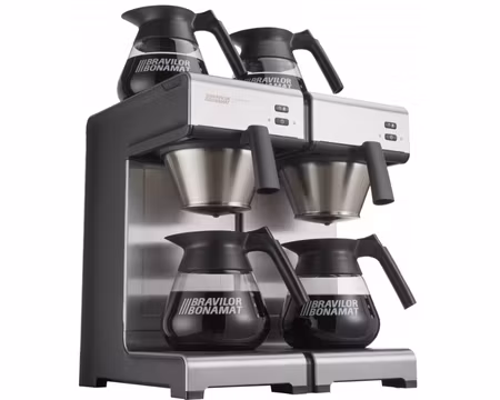 Kaffebryggare Mondo Twin Med 4 Värmeplattor - Utan Vattenanslutning, 4st Kannor Ingår, BRAVILOR BONAMAT