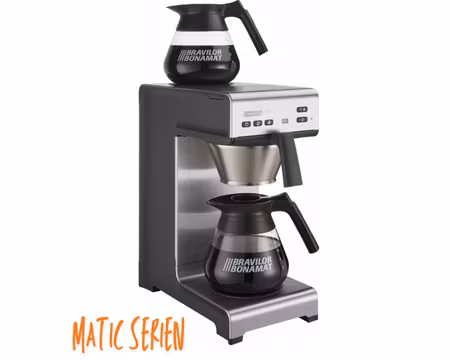 Kaffebryggare Matic Med 2 Värmeplattor - Med Vattenanslutning, 2st Kannor Ingår, BRAVILOR BONAMAT