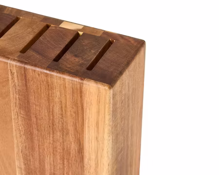 Knivblock Knivställ i akacia, 5 Fack, 23x18x8cm, SATAKE