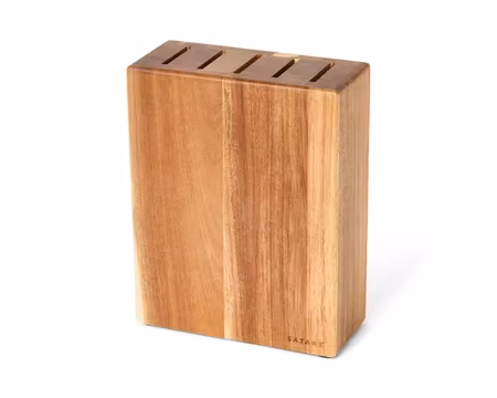 Knivblock Knivställ i akacia, 5 Fack, 23x18x8cm, SATAKE