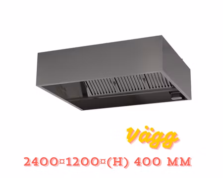 Ventilationshuv VKS 2400, Ventilationskåpa Väggmonterad, 2400x1200x400mm, COOLPART