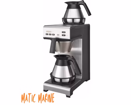 Kaffebryggare Matic Marine Med 2 Värmeplattor - Med Vattenanslutning, 2st Rostfria Kannor Ingår, BRAVILOR BONAMAT