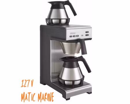 Kaffebryggare Matic Marine 127 V Med 2 Värmeplattor - Med Vattenanslutning, 2st Rostfria Kannor Ingår, BRAVILOR BONAMAT