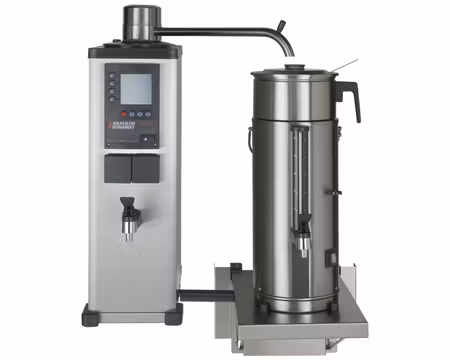 Väggmonterad Urnbryggare B10 HW W 400V (3Fas) 2x10 Liter, Med Varmvattenkran, Med Vattenanslutning, BRAVILOR BONAMAT