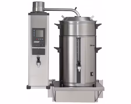 Väggmonterad Urnbryggare B20 HW W 400V (3Fas) 2x20 Liter, Med Varmvattenkran, Med Vattenanslutning, BRAVILOR BONAMAT