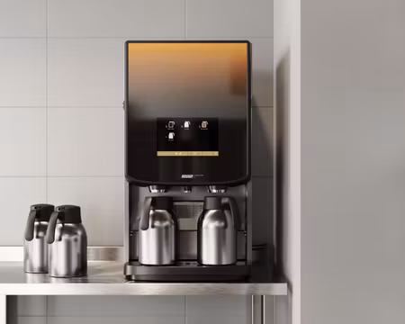 Kaffemaskin Instant Bolero Turbo XL 43, 4 Behållare 2x5,3 L+2x2,4 L, Max 36 Drycker, Med Vattenanslutning, 650 Koppar/Dag, BRAVILOR BONAMAT