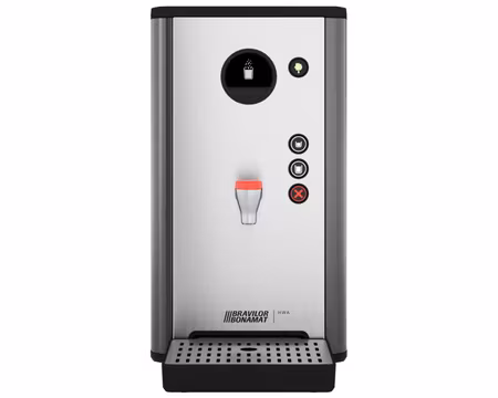 Varmvattenberedare HWA 6D, 5,6 Liter, Med Vattenanslutning, 2 Doseringsknappar, 30 L/Timme, BRAVILOR BONAMAT
