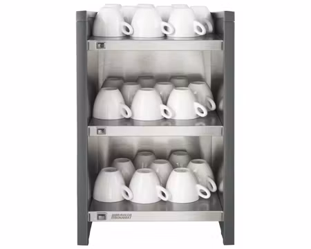 Koppvärmare WHK Antracit, För Ca 120 Koppar, 3 Hyllplan, 85W, 349x400x542mm, BRAVILOR BONAMAT