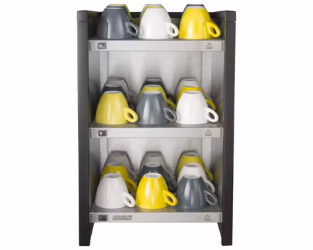 Koppvärmare WHK Stainless Dark, För Ca 120 Koppar, 3 Hyllplan, 85W, 349x400x542mm, BRAVILOR BONAMAT
