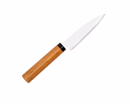 Skalkniv Fruktkniv Med Skida i Körsbärsträ, Blad 9cm, L 22cm, KAI