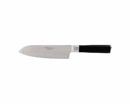 Kockkniv Santoku Kniv Blad 17,5 cm, 5Cr15Mov Rostfritt Stål, Ergonomiskt Handtag, KARIMATTO