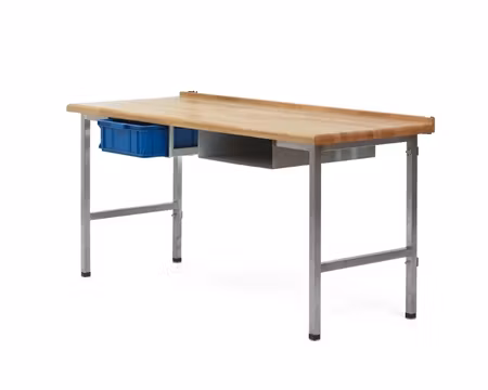 Bakbord, massiv bokskiva , Rostfri ben, 1500x600x40mm