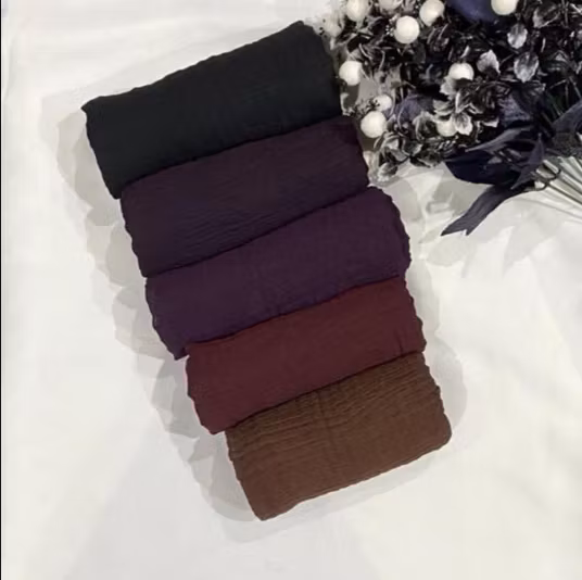 Vågig cotton hijab
