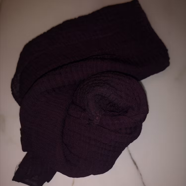 Vågig cotton hijab