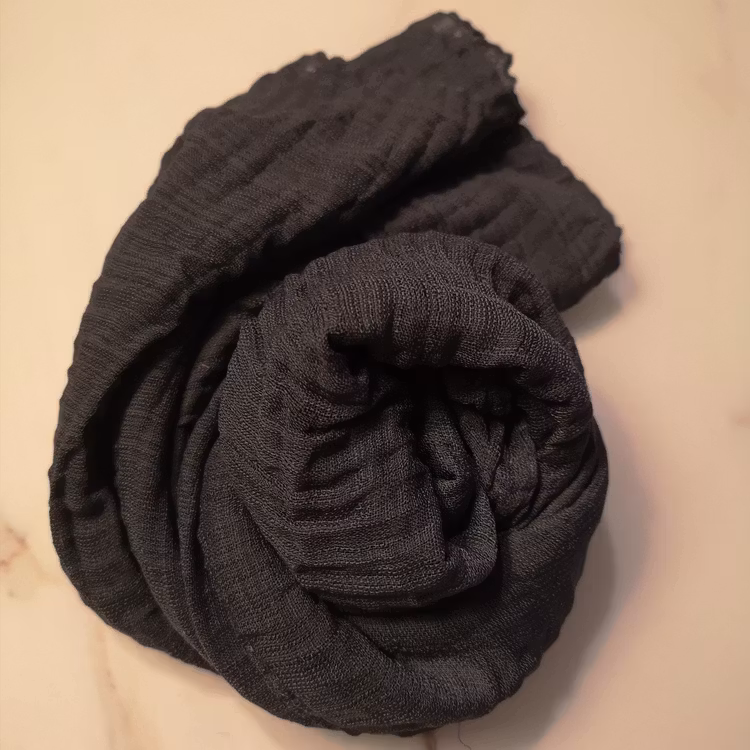 Vågig cotton hijab