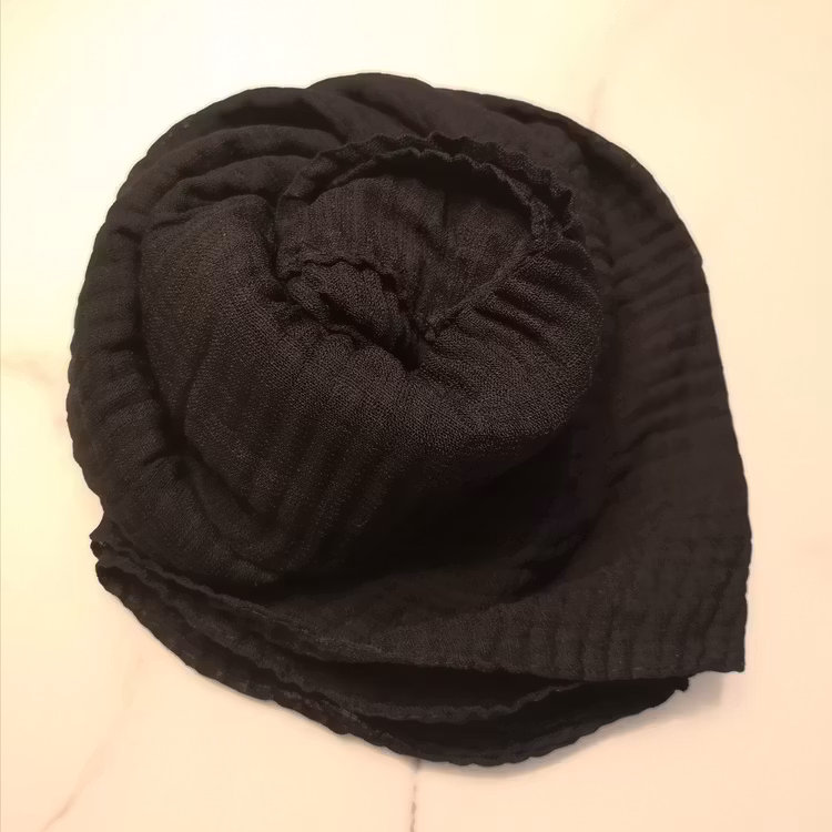 Vågig cotton hijab