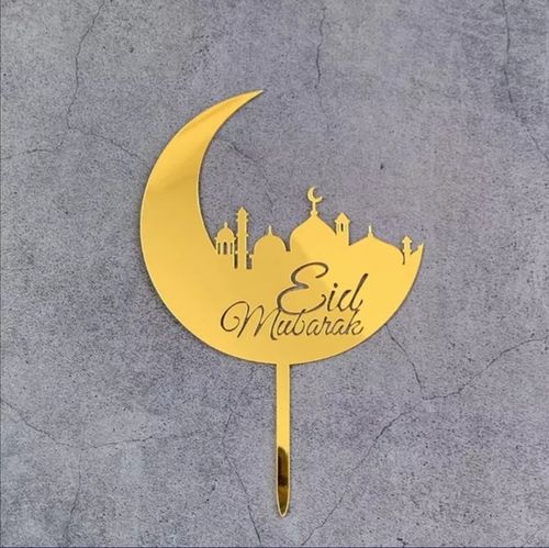 Eid Mubarak acrylic topper