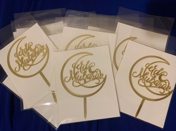 Eid Mubarak stor text acrylic toppers
