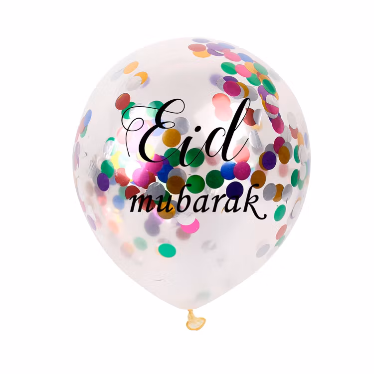 Köp 8-pack ballonger med konfetti! Eid Mubarak!