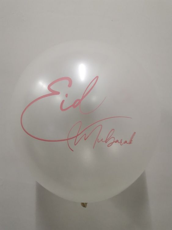 5 Latexballonger med Eid Mubarak-text!