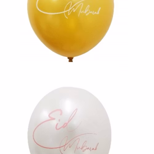 5 Latexballonger med Eid Mubarak-text!